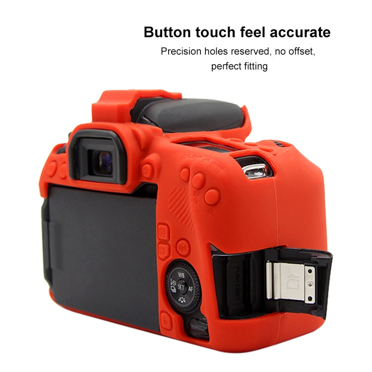 PULUZ Soft Silicone Protective Case for Canon EOS 77D(Red) by PULUZ