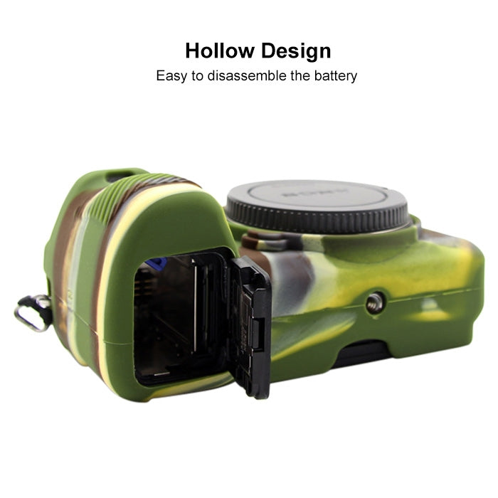 PULUZ Soft Silicone Protective Case for Sony ILCE-6500(Camouflage) by PULUZ