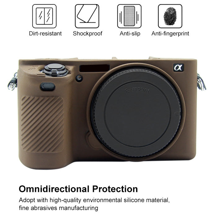PULUZ Soft Silicone Protective Case for Sony ILCE-6500(Coffee) by PULUZ