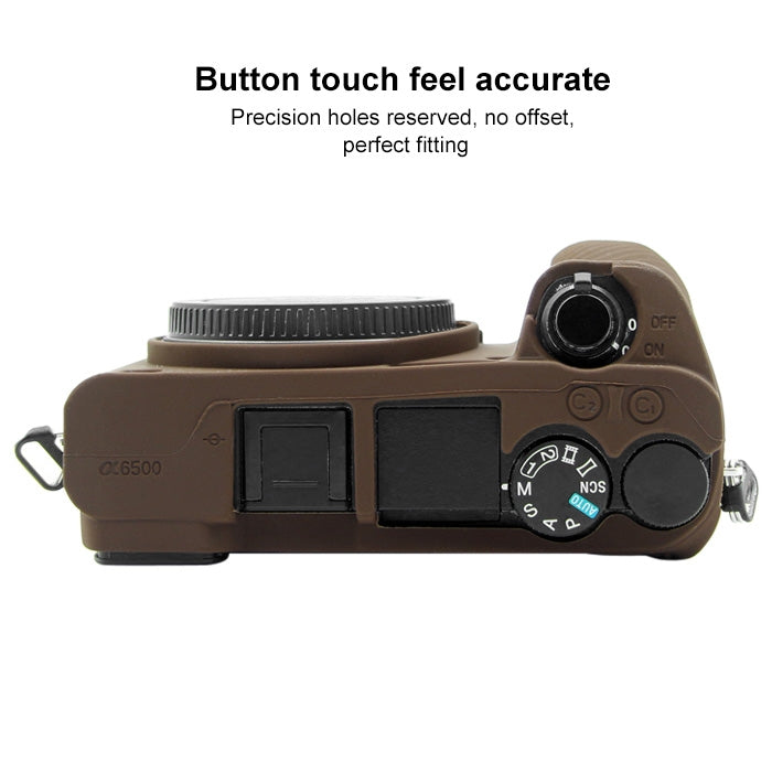 PULUZ Soft Silicone Protective Case for Sony ILCE-6500(Coffee) by PULUZ