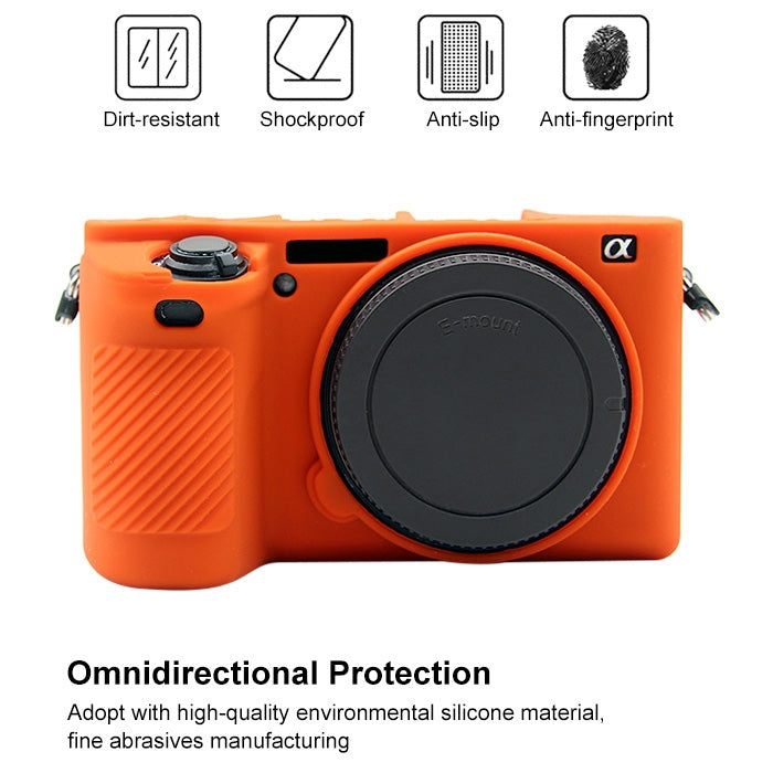PULUZ Soft Silicone Protective Case for Sony ILCE-6500(Orange) by PULUZ