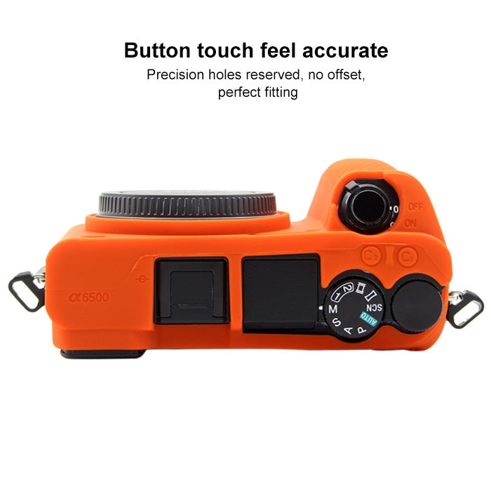 PULUZ Soft Silicone Protective Case for Sony ILCE-6500(Orange) by PULUZ