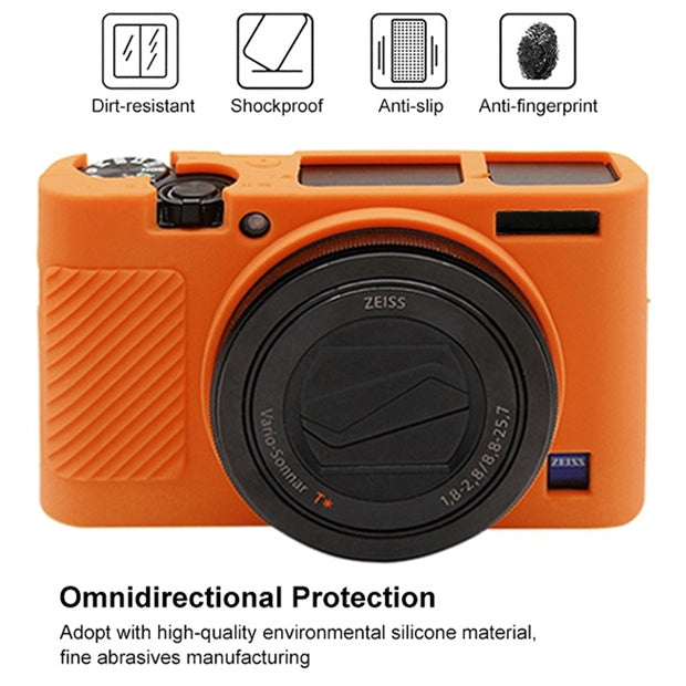PULUZ Soft Silicone Protective Case for Sony RX100 III / IV / V(Orange) by PULUZ