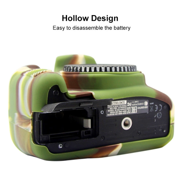 PULUZ Soft Silicone Protective Case for Canon EOS 1300D / 1500D(Camouflage) by PULUZ