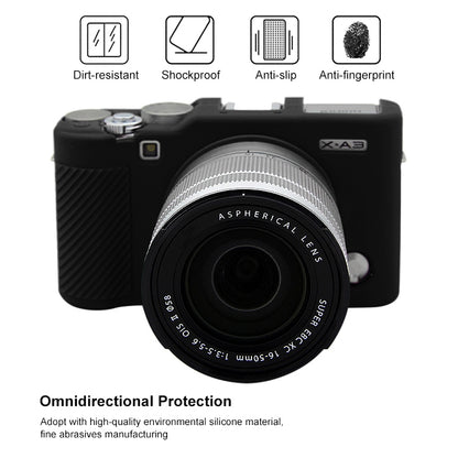 PULUZ Soft Silicone Protective Case for FUJIFILM X-A3 / X-A10(Black) by PULUZ