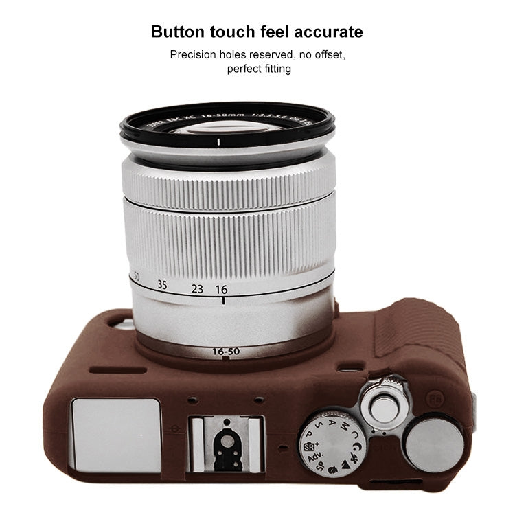 PULUZ Soft Silicone Protective Case for FUJIFILM X-A3 / X-A10(Coffee) by PULUZ