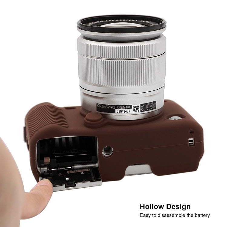 PULUZ Soft Silicone Protective Case for FUJIFILM X-A3 / X-A10(Coffee) by PULUZ