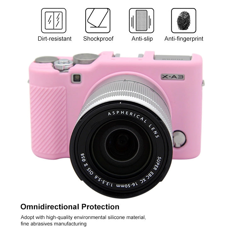 PULUZ Soft Silicone Protective Case for FUJIFILM X-A3 / X-A10(Pink) by PULUZ