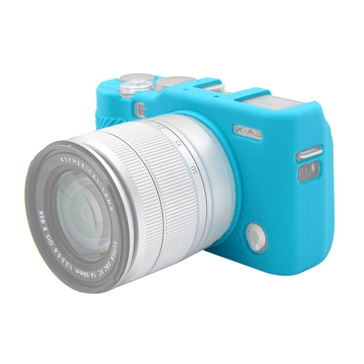 PULUZ Soft Silicone Protective Case for FUJIFILM X-A3 / X-A10(Blue) by PULUZ
