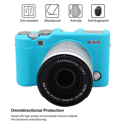PULUZ Soft Silicone Protective Case for FUJIFILM X-A3 / X-A10(Blue) by PULUZ