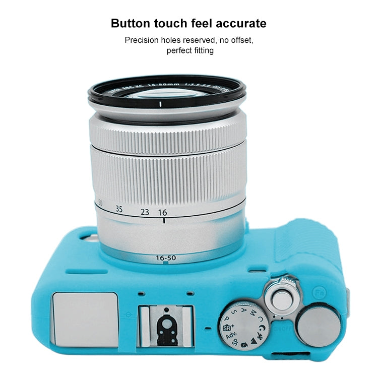 PULUZ Soft Silicone Protective Case for FUJIFILM X-A3 / X-A10(Blue) by PULUZ