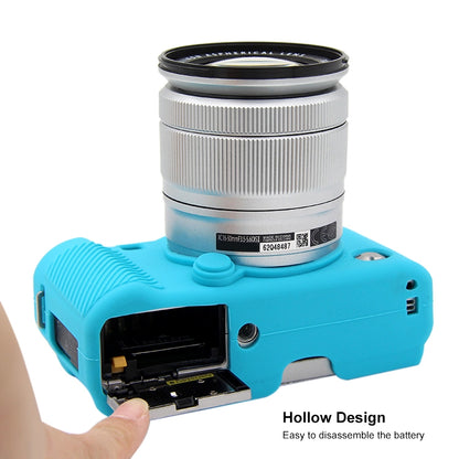 PULUZ Soft Silicone Protective Case for FUJIFILM X-A3 / X-A10(Blue) by PULUZ