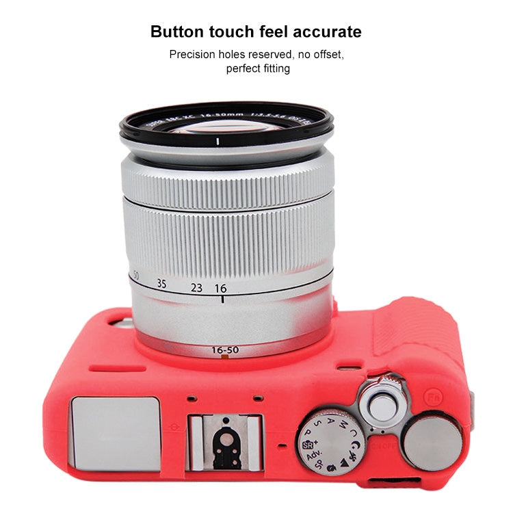 PULUZ Soft Silicone Protective Case for FUJIFILM X-A3 / X-A10(Rose Red) by PULUZ