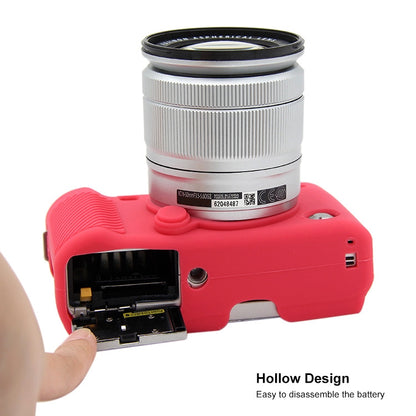 PULUZ Soft Silicone Protective Case for FUJIFILM X-A3 / X-A10(Rose Red) by PULUZ