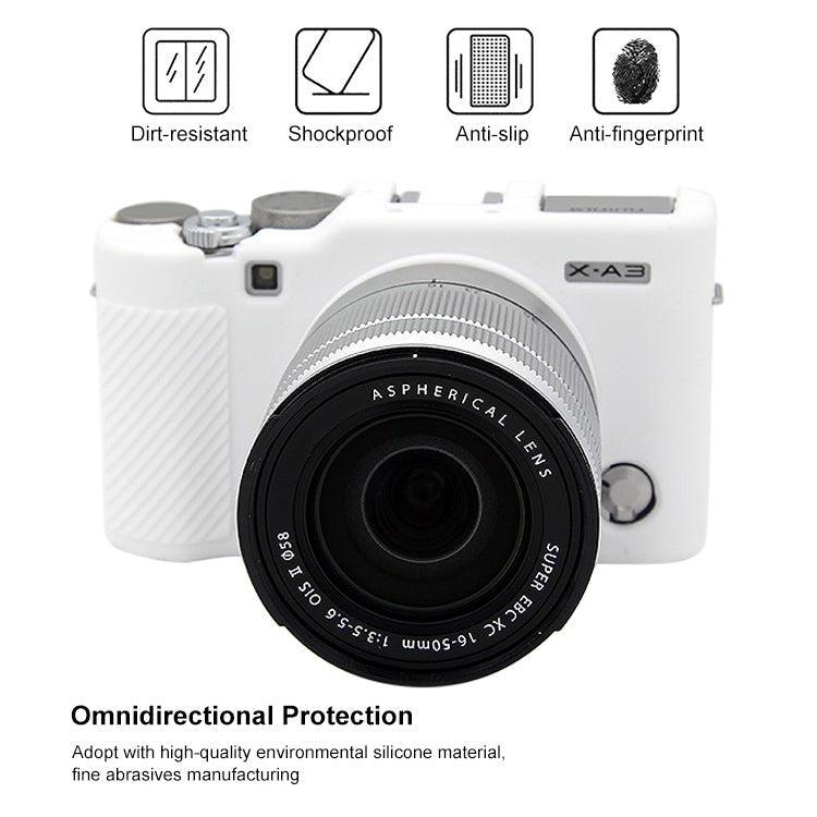 PULUZ Soft Silicone Protective Case for FUJIFILM X-A3 / X-A10(White) by PULUZ