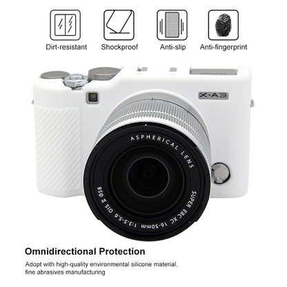 PULUZ Soft Silicone Protective Case for FUJIFILM X-A3 / X-A10(White) by PULUZ