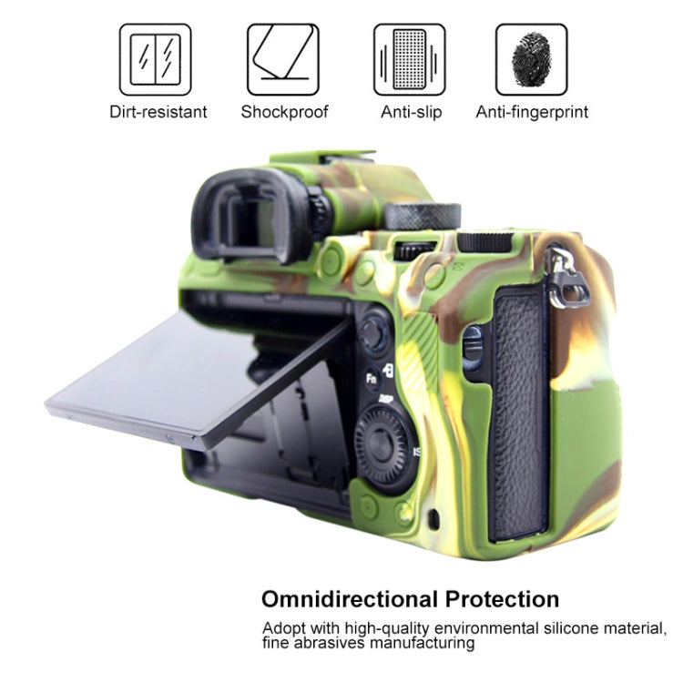 PULUZ Soft Silicone Protective Case for Sony A9 (ILCE-9) / A7 III/ A7R III(Camouflage) by PULUZ