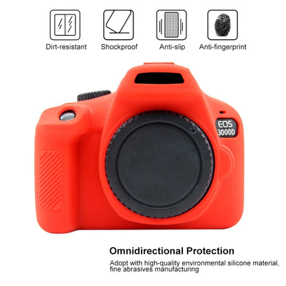 PULUZ Soft Silicone Protective Case for Canon EOS 3000D / 4000D(Red) by PULUZ