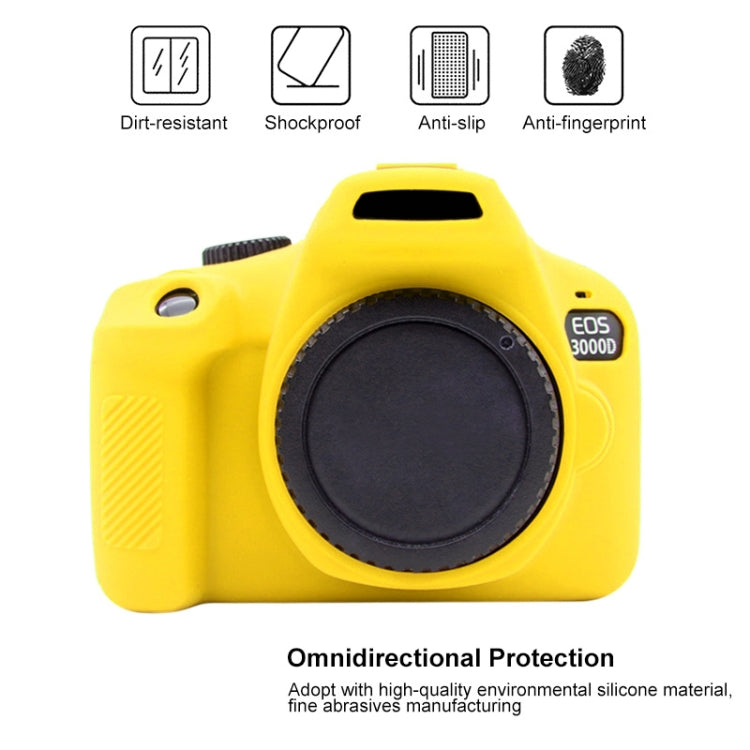 PULUZ Soft Silicone Protective Case for Canon EOS 3000D / 4000D(Yellow) by PULUZ
