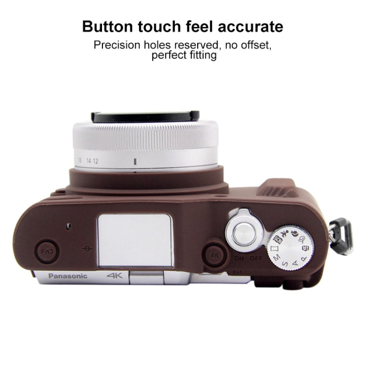 PULUZ Soft Silicone Protective Case for Panasonic Lumix GF10(Coffee) by PULUZ