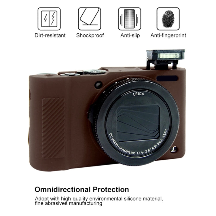 PULUZ Soft Silicone Protective Case for Panasonic Lumix LX10(Coffee) by PULUZ