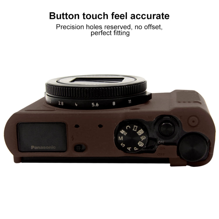 PULUZ Soft Silicone Protective Case for Panasonic Lumix LX10(Coffee) by PULUZ