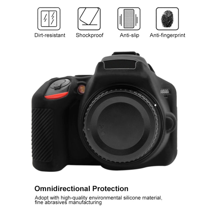 PULUZ Soft Silicone Protective Case for Nikon D3500(Black) by PULUZ