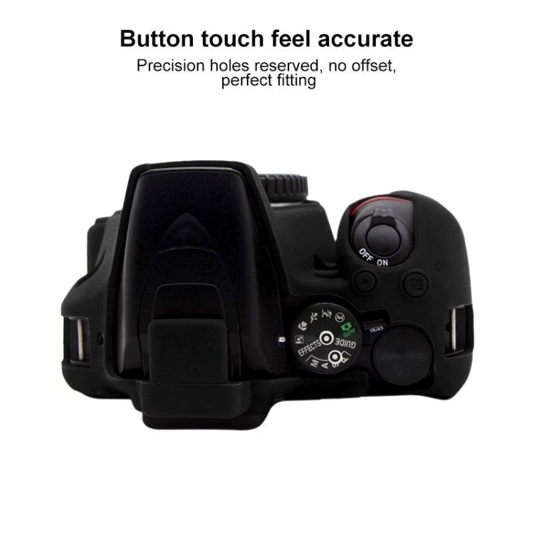 PULUZ Soft Silicone Protective Case for Nikon D3500(Black) by PULUZ