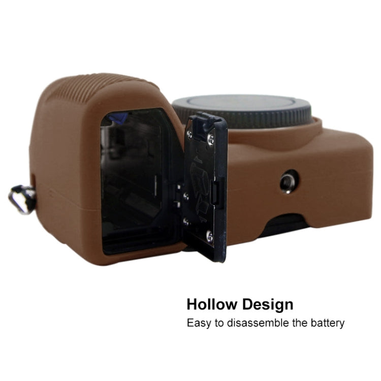 PULUZ Soft Silicone Protective Case for Sony A6600 / ILCE-6600(Coffee) by PULUZ