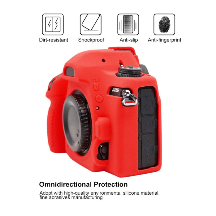 PULUZ Soft Silicone Protective Case for Nikon D780(Red) by PULUZ