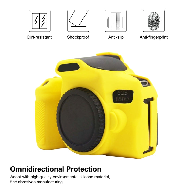 PULUZ Soft Silicone Protective Case for Canon EOS 850D(Yellow) by PULUZ