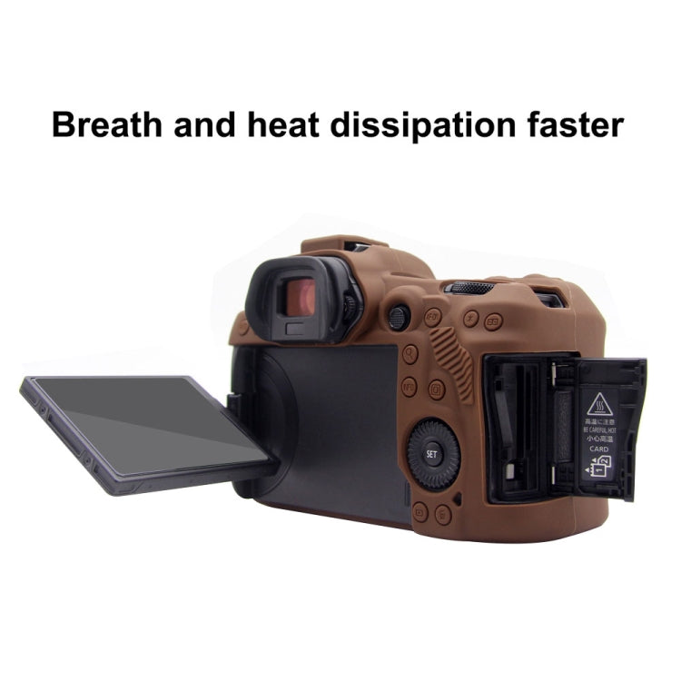 PULUZ Soft Silicone Protective Case for Canon EOS R5(Coffee) by PULUZ