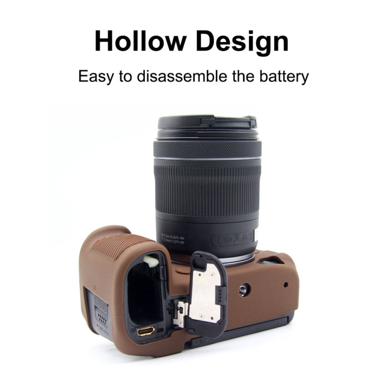 PULUZ Soft Silicone Protective Case for Canon EOS R5(Coffee) by PULUZ