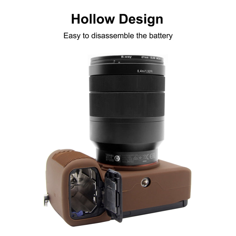 PULUZ Soft Silicone Protective Case for Sony A7C / ILCE-7C(Coffee) by PULUZ