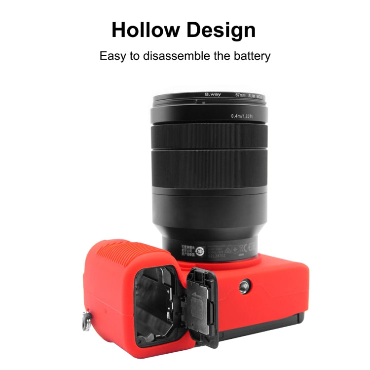 PULUZ Soft Silicone Protective Case for Sony A7C / ILCE-7C(Red) by PULUZ
