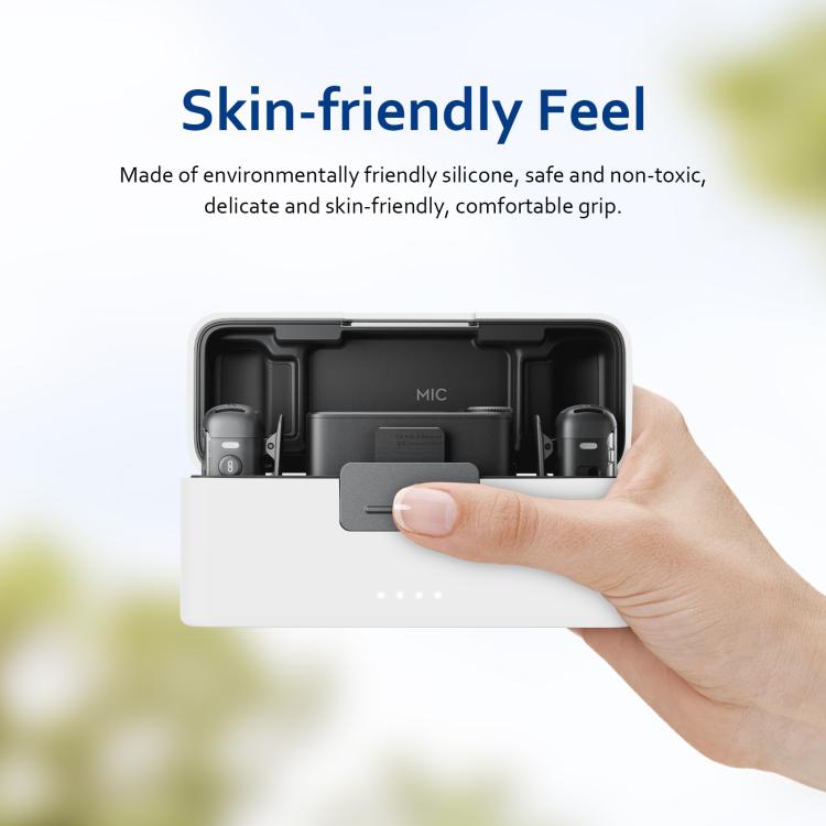 For DJI Mic 2 PULUZ Charging Case Silicone Scratch-proof Protective Cover (White) by PULUZ