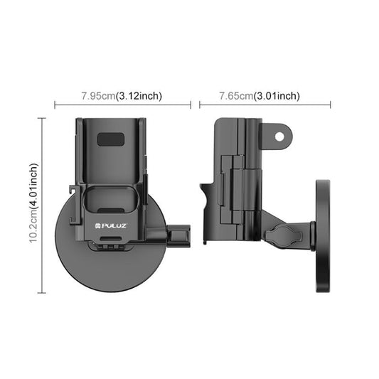 For DJI OSMO Pocket 3 PULUZ Protective Frame Magnetic Desktop Mount Angle Adjustable Base (Black) by PULUZ