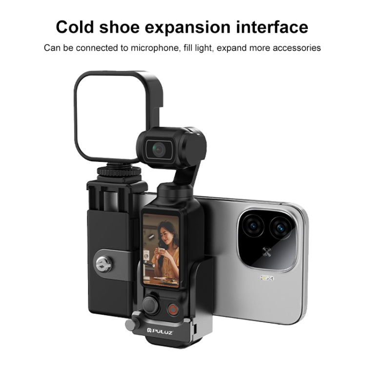 For DJI OSMO Pocket 3 PULUZ Protective Frame Expansion Phone Clamp Adapter Bracket (Black) by PULUZ