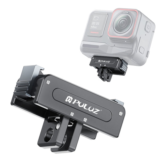For DJI Osmo Action 5 Pro / 4 / 3 / Osmo 360 PULUZ Magnetic Quick Release Metal Base (Black) by PULUZ