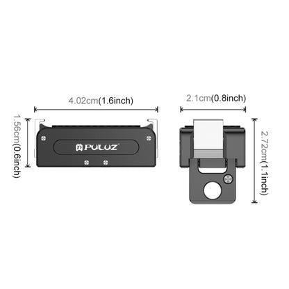 For DJI Osmo Action 5 Pro / 4 / 3 / Osmo 360 PULUZ Magnetic Quick Release Metal Base (Black) by PULUZ
