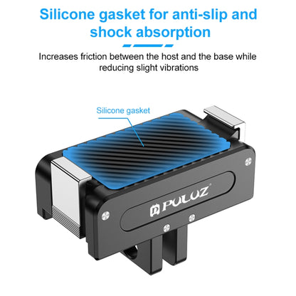 For DJI Osmo Action 5 Pro / 4 / 3 / Osmo 360 PULUZ Magnetic Quick Release Metal Base (Black) by PULUZ