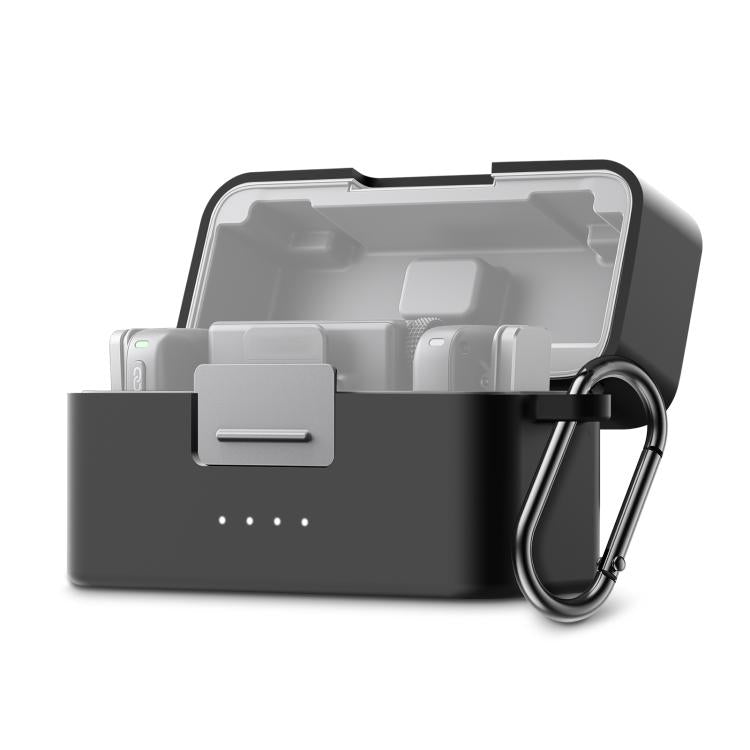 For DJI Mic Mini PULUZ Charging Case Silicone Scratch-proof Protective Cover (Black) by PULUZ