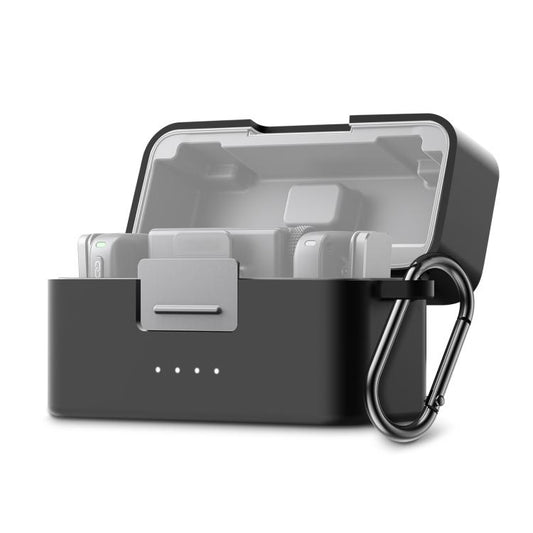 For DJI Mic Mini PULUZ Charging Case Silicone Scratch-proof Protective Cover (Black) by PULUZ