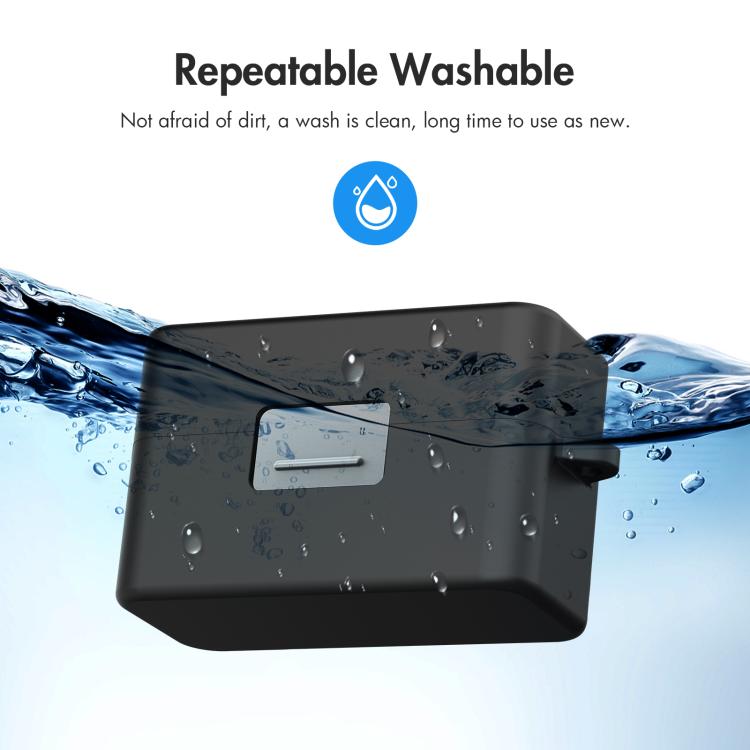 For DJI Mic Mini PULUZ Charging Case Silicone Scratch-proof Protective Cover (Black) by PULUZ