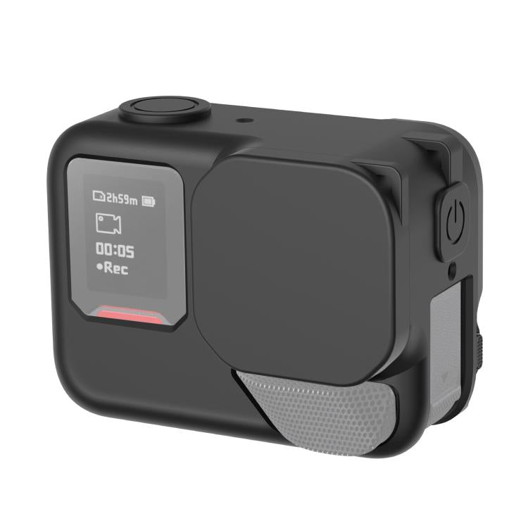 For Insta360 Ace Pro 2 PULUZ Body Silicone Protective Case with Lens Cap & Strap (Black) by PULUZ