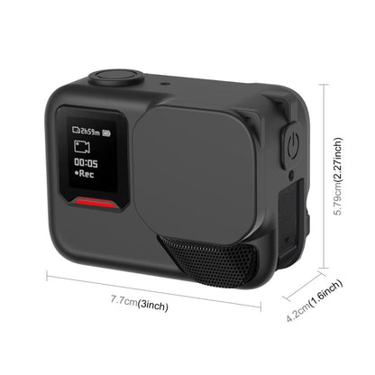 For Insta360 Ace Pro 2 PULUZ Body Silicone Protective Case with Lens Cap & Strap (Black) by PULUZ