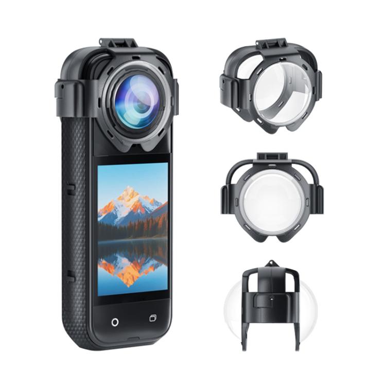 For Insta360 X5 PULUZ Snap-on Optical Tempered Glass Lens Guard Protective Cover (Transparent) by PULUZ