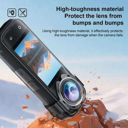 For Insta360 X5 PULUZ Snap-on Optical Tempered Glass Lens Guard Protective Cover (Transparent) by PULUZ