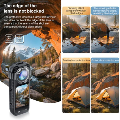 For Insta360 X5 PULUZ Snap-on Optical Tempered Glass Lens Guard Protective Cover (Transparent) by PULUZ