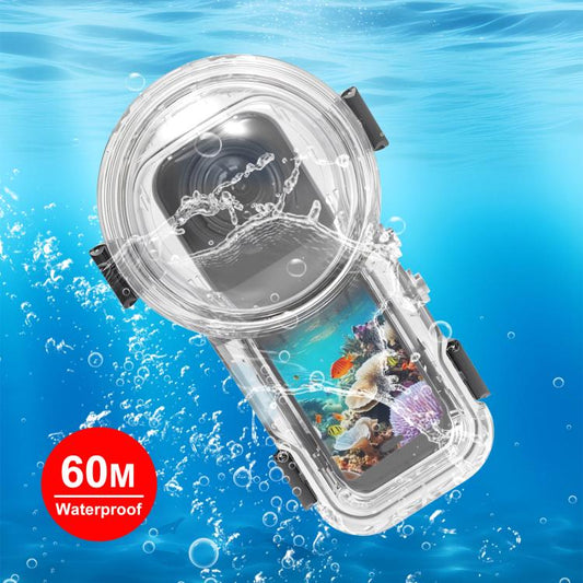 For Insta360 X5 PULUZ Quick Release 60m Waterproof Sealed Diving Case (Transparent) by PULUZ